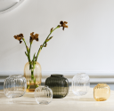 Primula Oval Vase Smoke H 17,5 cm