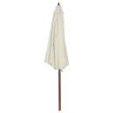 vidaXL Parasoll 300x258 cm sandhvit