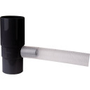 Plastmo vannavløp med fleksibel slange Ø75mm svart black 75 mm