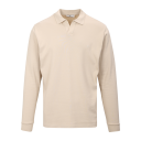 Dani LS Pique Light Sand L Interlock LS polo pique