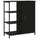 vidaXL Skjenk svart 70x30x80 cm konstruert tre