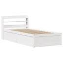  Sengeramme med hodegavl hvit 90x200 cm heltre furu 3307093