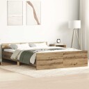 Sengeramme uten madrass artisan eik 135x190 cm konstruert tre
