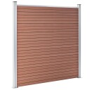 vidaXL Hagegjerde WPC 1218x186 cm brun
