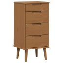 vidaXL Kommode MOLDE Karamell 40 x 35 x 82 cm Heltre furu