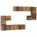  TV benksett 8 pcs Gammelt tre Medium 30.5 x 30 x 30 cm