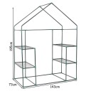 Drivhus med hyller – 143 x 73 x 195 cm enkelt oppsett