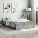 vidaXL Sengeramme med hode- og fotgavl betonggrå 120x200 cm 8721012156999