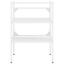 vidaXL Badehylle hvit 59x38x83 cm jern