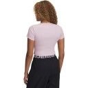 Under Armour Rival Rib Crop T skjorte Dame Lyserosa XS