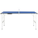 vidaXL Bordtennisbord med nett 152x76x66 cm blå