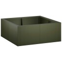 vidaXL Støttemur 4 stk. 100 x 100 x 50 cm Stål Olivengrønn