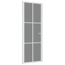  Innerdør 76x201,5 cm hvit ESG glass og aluminium