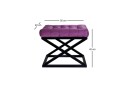 Gillie Sittepuff 40 cm   Svart/Lilla