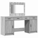  3 delt Dressingbord Set med LED Grå Sonoma Konstruert Tre