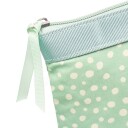 Karen Denmark 2 pcs Cosmetic bag with handle Green/white print