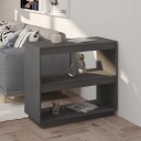 vidaXL Bokhylle gr? 80x35x71 cm heltre furu