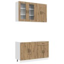 vidaXL Kjøkken enhet KALMAR 4 pcs Artisan eik Konstruert tre