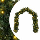 vidaXL Julekrans Grønn 270 cm PVC 50 LED-lys