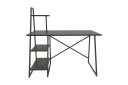 Skrivebord Zakkum 60x120x120 cm med oppbevaring   Svart
