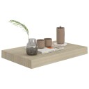 vidaXL Flytende vegghyller 2 stk eik 40x23x3,8 cm MDF