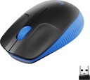 Logitech M190 Full-size Wireless Optical PC Mouse - Blue - Mus - Optisk - 3 knapper - Blå