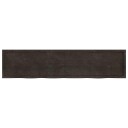  Bordplate mørkebrun 220x50x(2-4) cm behandlet heltre eik 3156466