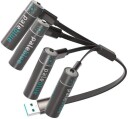 Pale Blue Sustainability Kit 8xAA/8xAAA Inkludert 1 USB-4x Micro-USB ladekabel