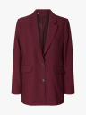 Selected Slwrita Ls Relaxed Blazer Mel Noos   Burgundy   42