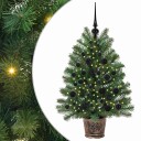  Kunstig juletre med 150 LED med stativ grønn 95 cm PE og PVC