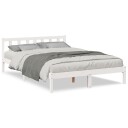 Ekstra lang sengeramme uten madrass hvit 160x220 cm heltre furu