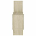 vidaXL Bilformet vegghylle sonoma eik 82x15x51 cm sponplate