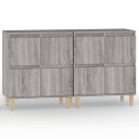 vidaXL Skjenker 2 stk grå sonoma 60x35x70 cm konstruert tre