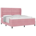  Boksfjær Seng med madrass Rosa 200 x 180 cm Fløyel