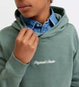Jack & Jones Junior   Hettegenser jorNorrebro Emb Sweat Hood   Grønn