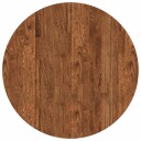  Bordplate Lys Brun Ø 70 x 2,5 cm Massivt Eiketre