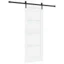 vidaXL Skyvedør med hardware-sett Hvit 78x211 cm Solid Tre Furu