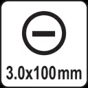 Yato 3mm Magnetisk Flat Skrutrekker 100mm Håndverktøy YT-25902