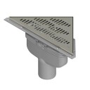 Purus Corner 7114405 Gulvsluk 75 mm sideutløp Innendørsavløp