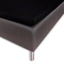 Silkelaken - konvoluttlaken 90x200x8 cm - Sort - 100% silke - Butterfly silk