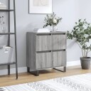 vidaXL Skjenk grå sonoma 60x35x70 cm konstruert tre