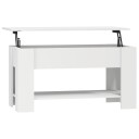 vidaXL Salongbord hvit 101x49x52 cm konstruert tre
