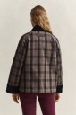 Gant Checked Waxed Jacket   Brown   S