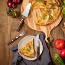 Tramontina - Polywood pizzasett 8 deler mørk brun
