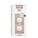 BIBS Pacifier Infinity Symmetrical Silicone Vanilla Glow/Blush Gl