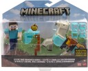 Minecraft Armored Horse and Steve Figures HDV39