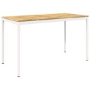 vidaXL Hagebarbord NAARDEN Hvit 180 x 88,5 x 105 cm Solid akasietre