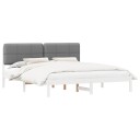 Sengeramme med Polstret Hodegjerde Lysegrå 200 x 200 cm