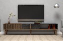 Lissione Tv-benk 180 cm - Mørkebrun/Svart