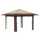 vidaXL Gazebo uten sidevegg 3.3 x 3.3 m Krem og brun